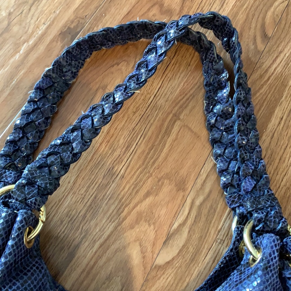 Michael Kors Python-Embossed Leather Tassel Hobo - Picture 13 of 13